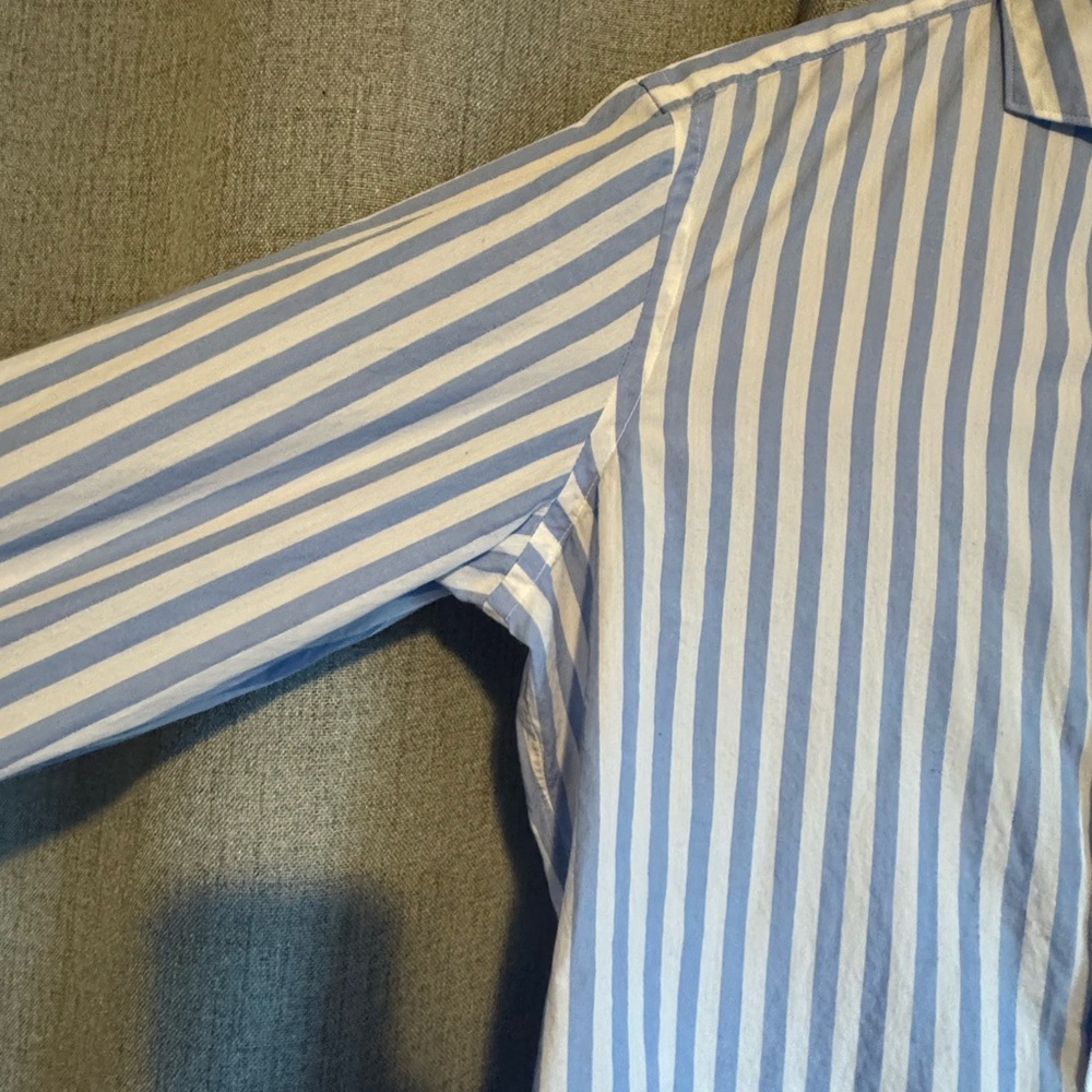 POSZETKA Classic Striped Button-Down Shirt / 16 / Large - Picture 3 of 5
